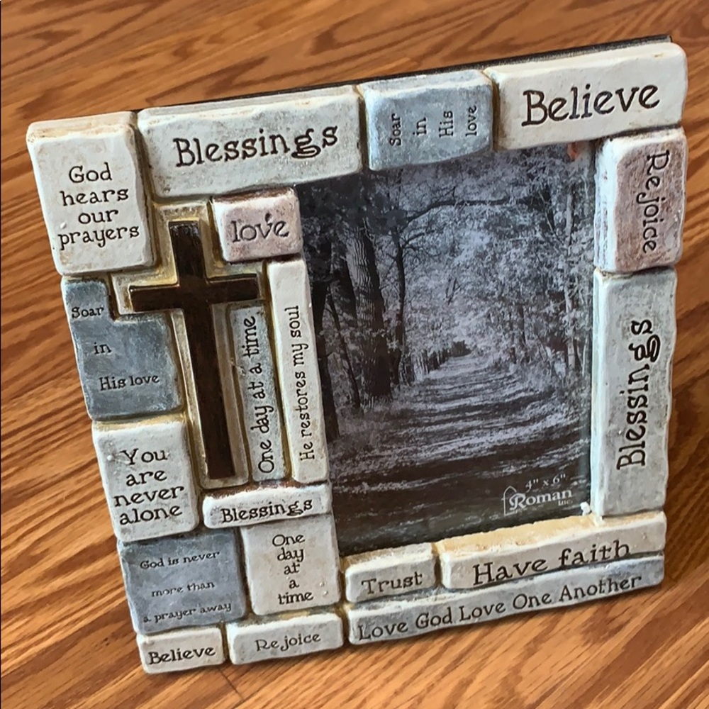 NEW4x6 opening stone scripture frame